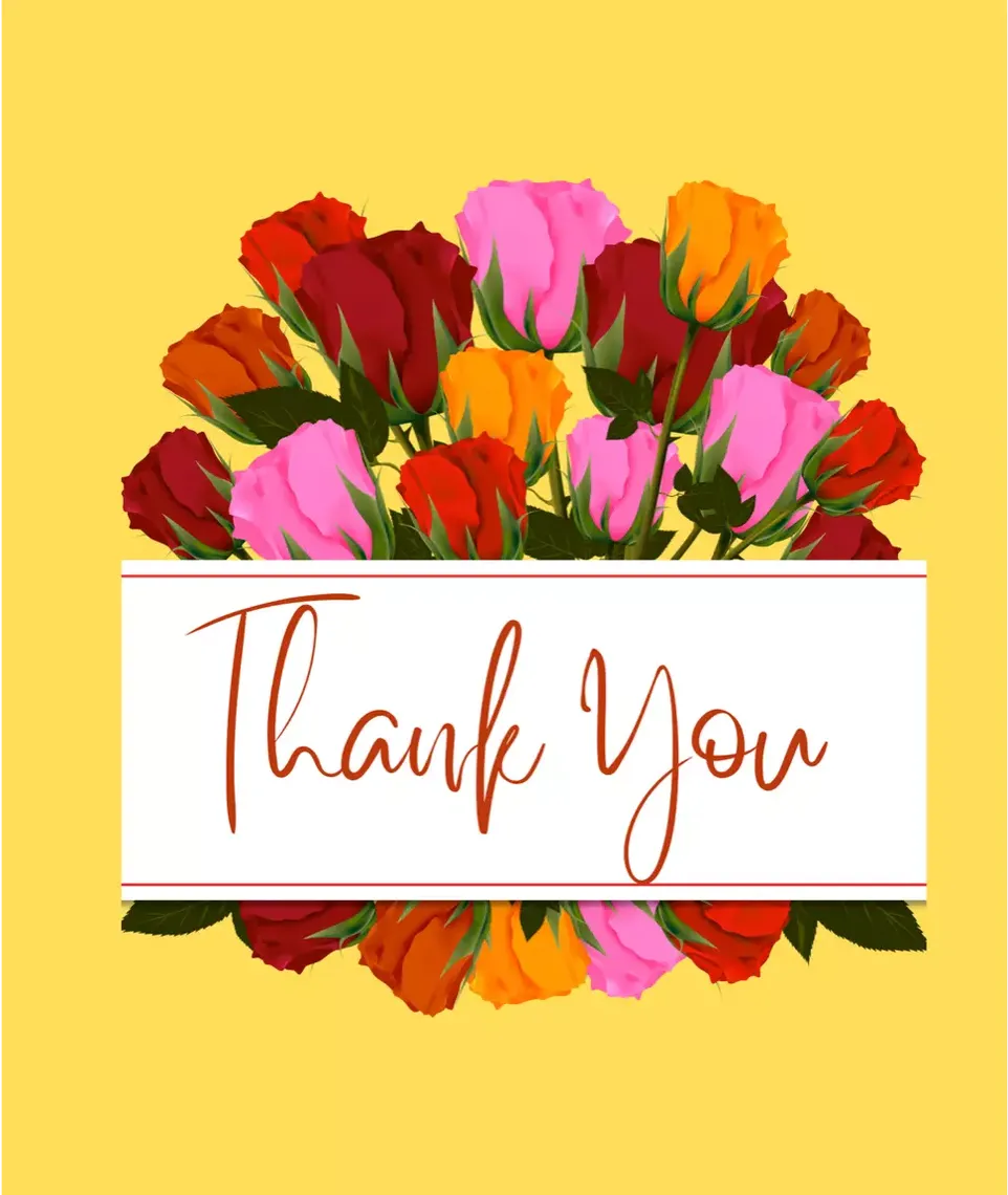 thank you with flowers